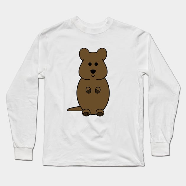 Cute Quokka Long Sleeve T-Shirt by LunaMay